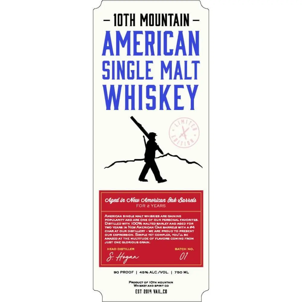 10th Mountain American Single Malt Whiskey