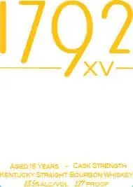 1792 XV Aged 15 Years Cask Strength Kentucky Straight Bourbon 1L