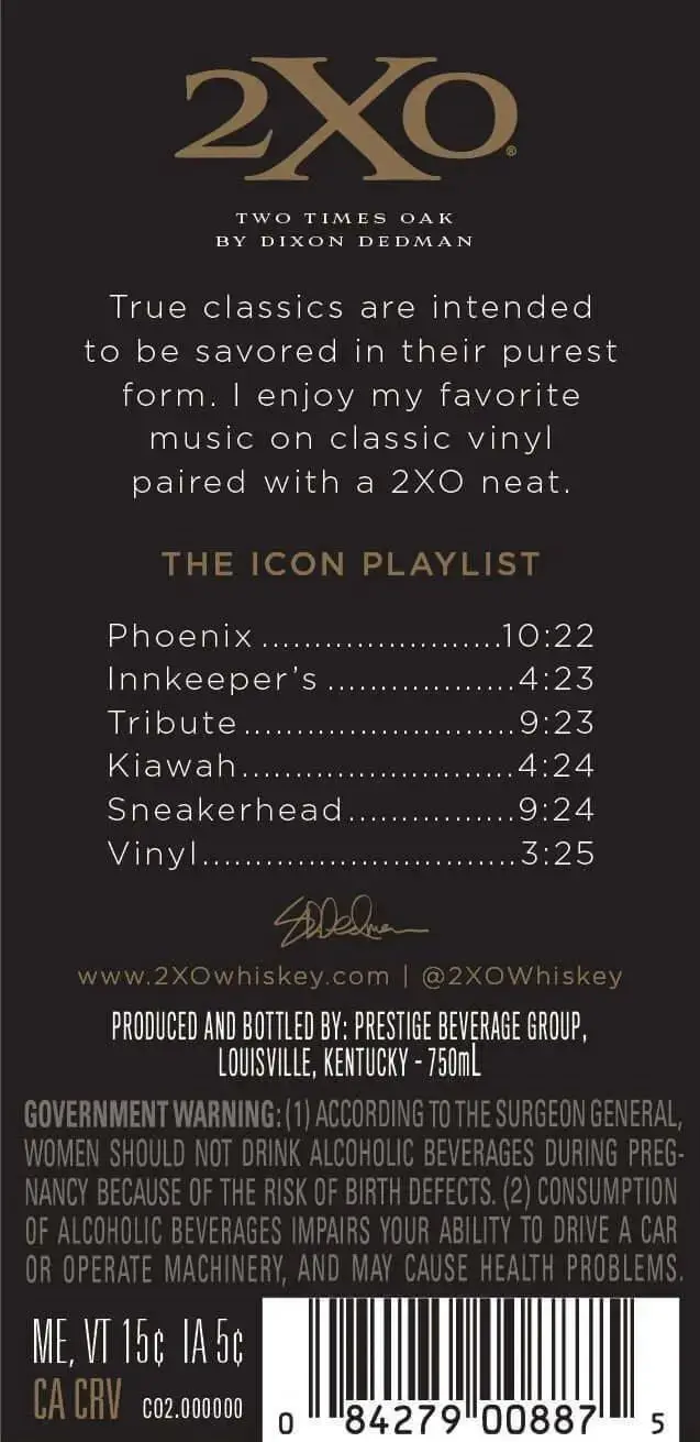 2XO The Vinyl Blend Kentucky Straight Bourbon Whiskey - Image 3