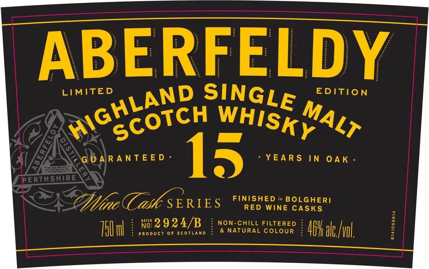Aberfeldy 15 Year Red Wine Cask Finish Scotch Whisky