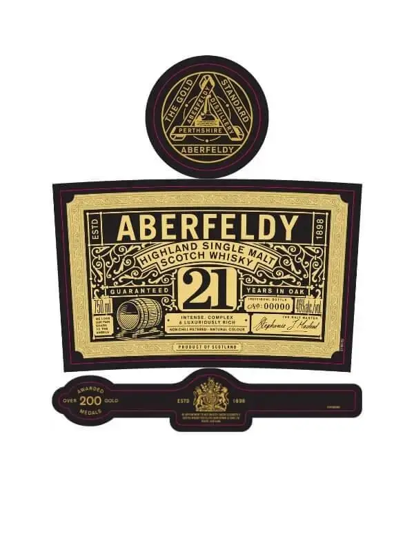 Aberfeldy 21 Year Old Highland Single Malt Scotch Whisky