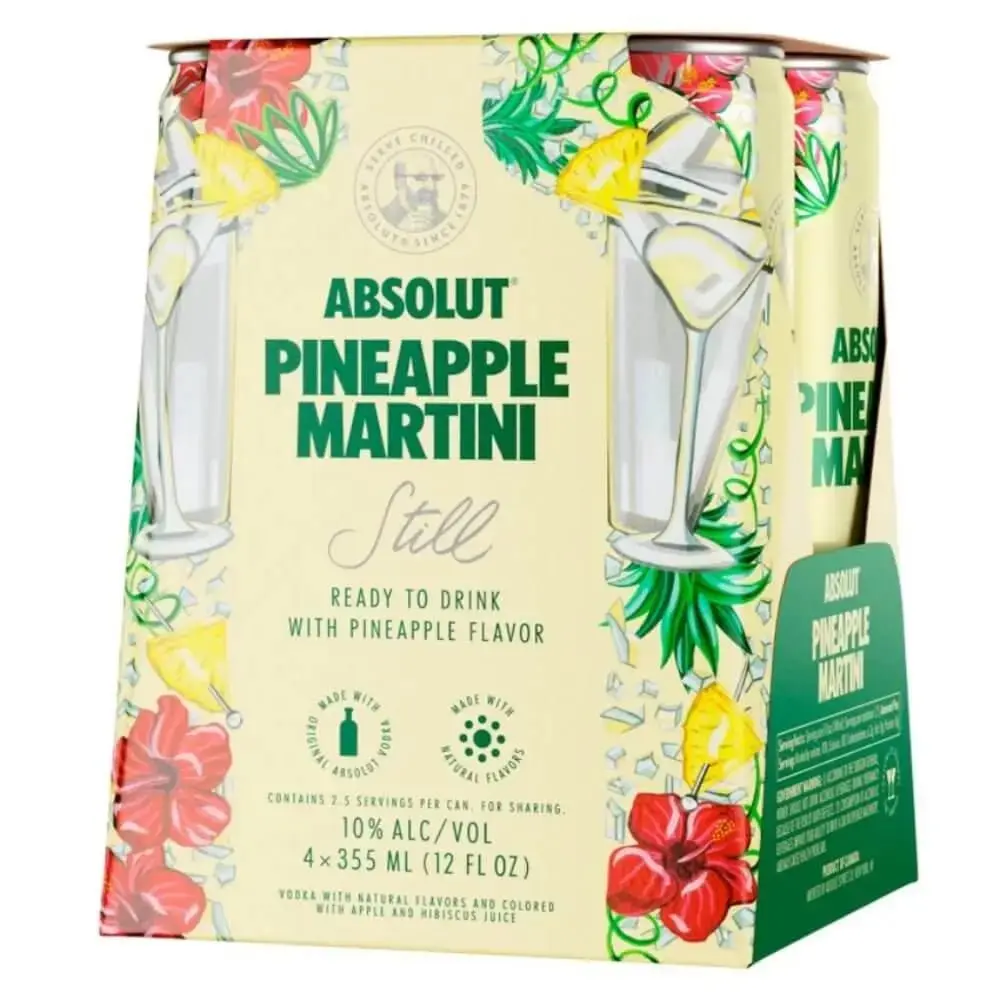 Absolut Pineapple Martini 4PK - Image 2