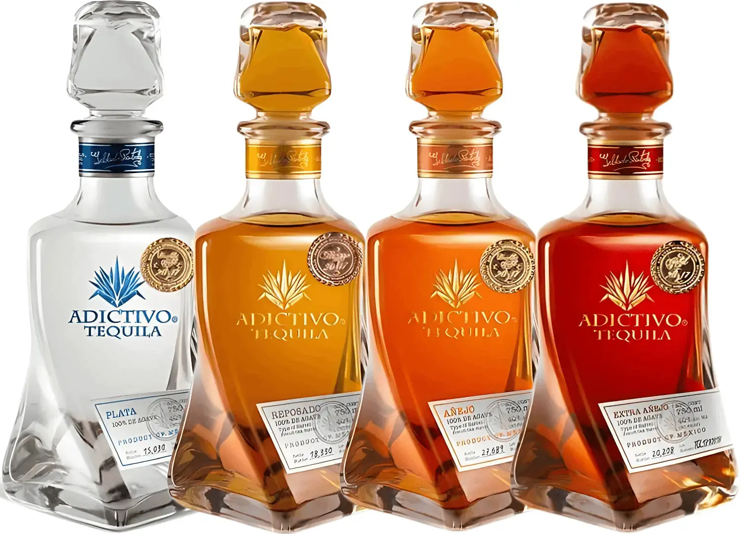 Adictivo Tequila Bundle: Plata, Reposado, Añejo & Extra Añejo