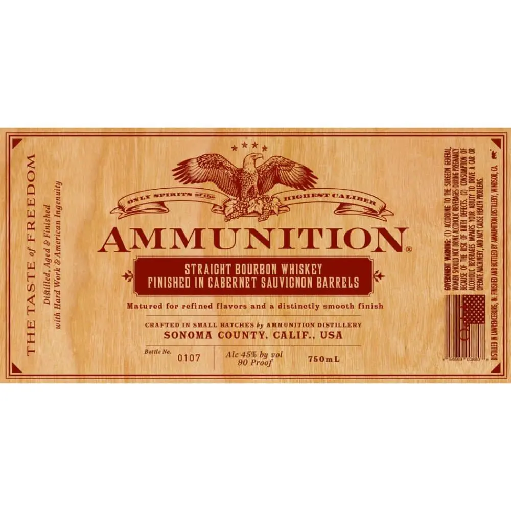 Ammunition Bourbon Finished In Cabernet Sauvignon Barrels - Image 2
