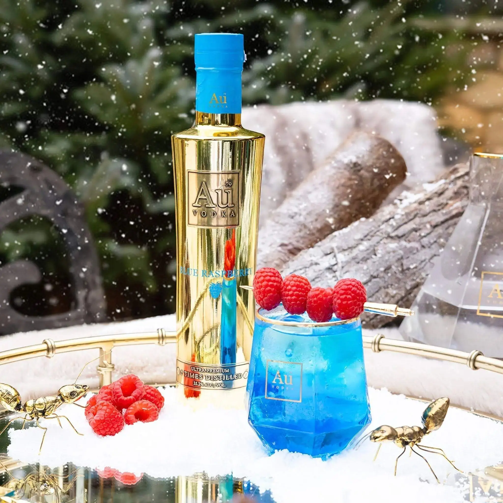 Au Vodka Blue Raspberry 375ml - Image 2