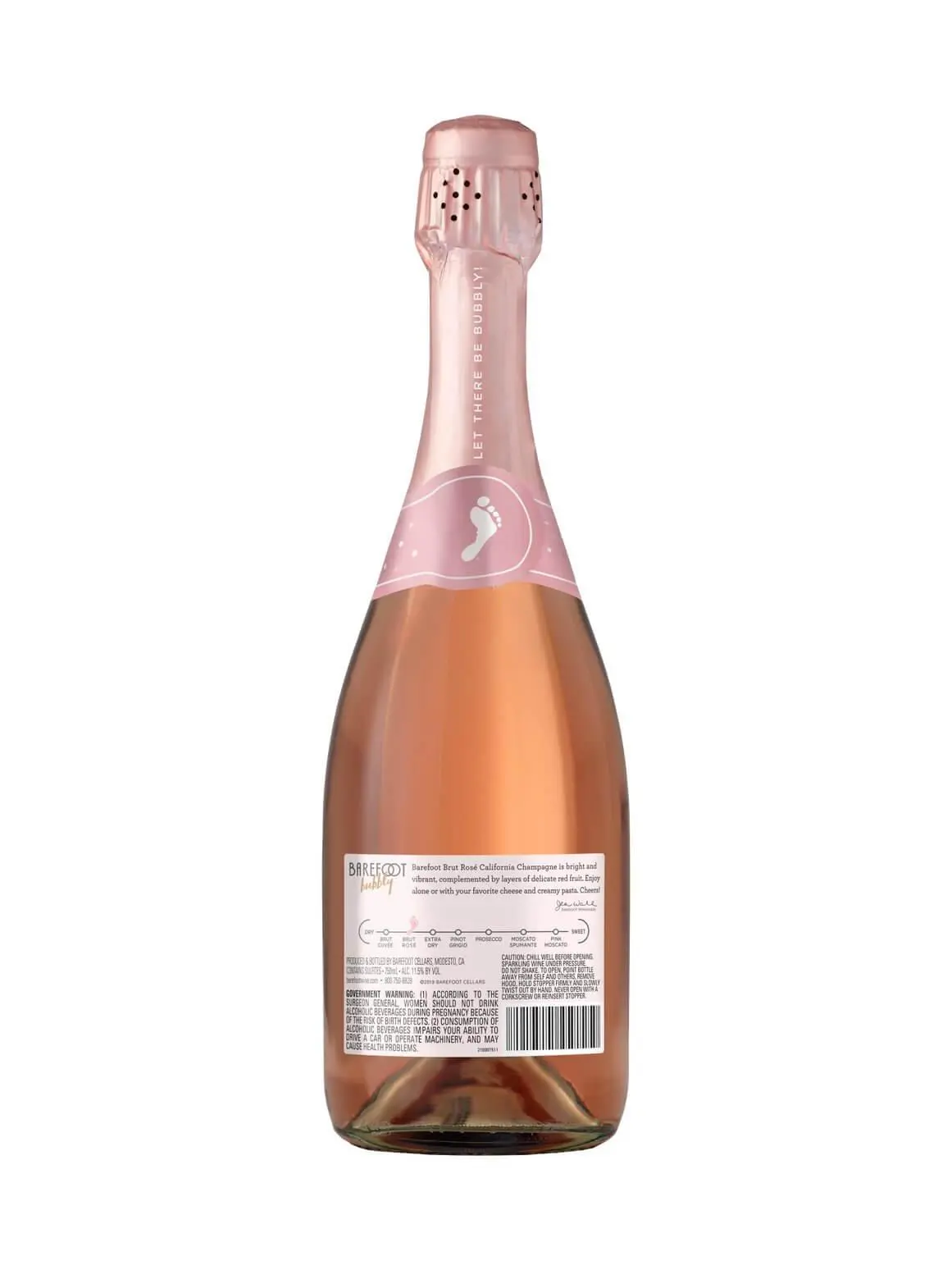 Barefoot Cellars | Bubbly Brut Rosé | 750ml - Image 2