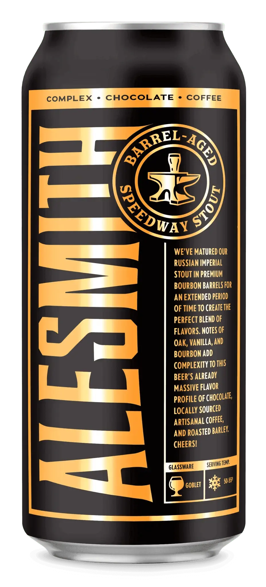 AleSmith Barrel-Aged Speedway Stout (2023, 13.3% ABV) 16oz can - Image 2