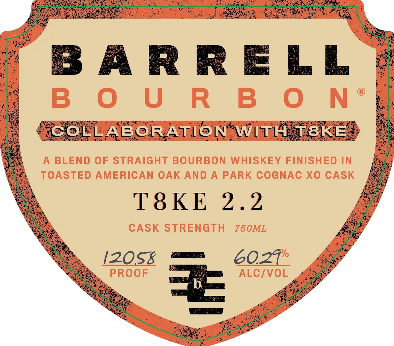 Barrell Bourbon T8KE 2.2 Cognac XO & Toasted Oak Finish 750ml