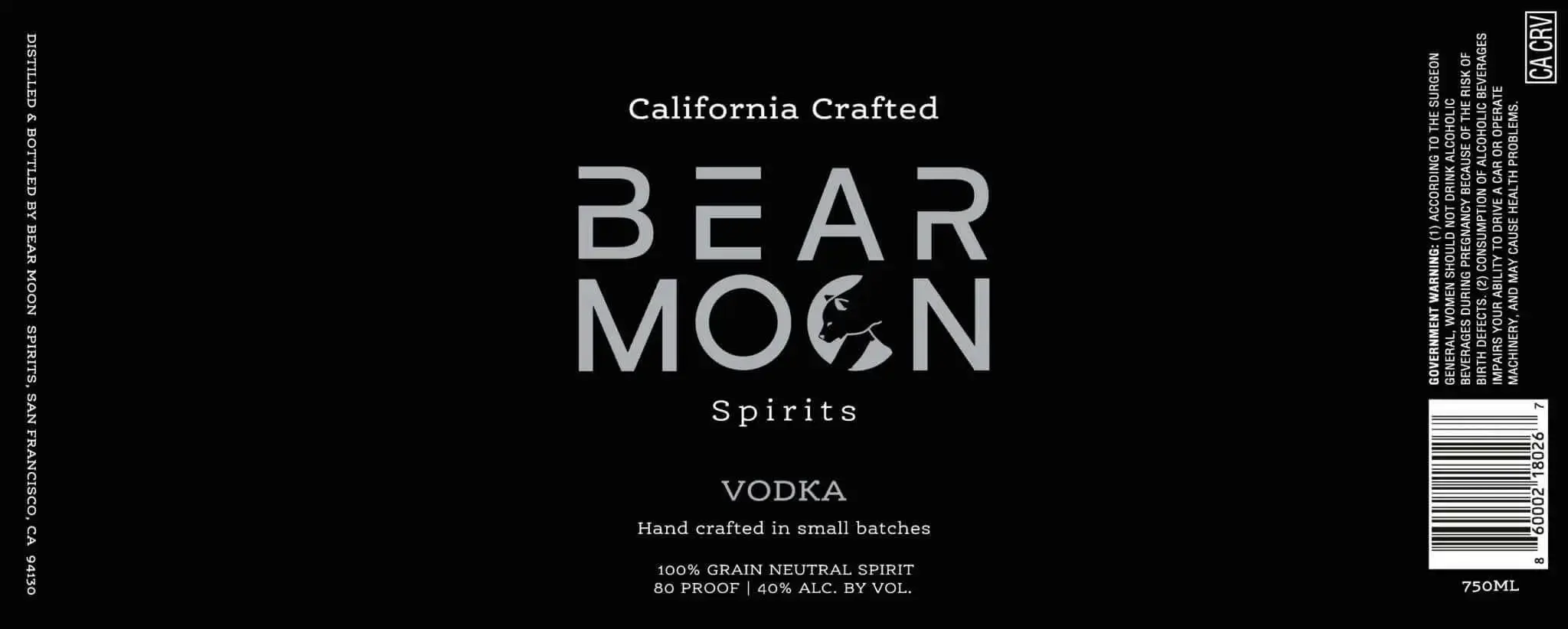 Bear Moon Spirits Vodka