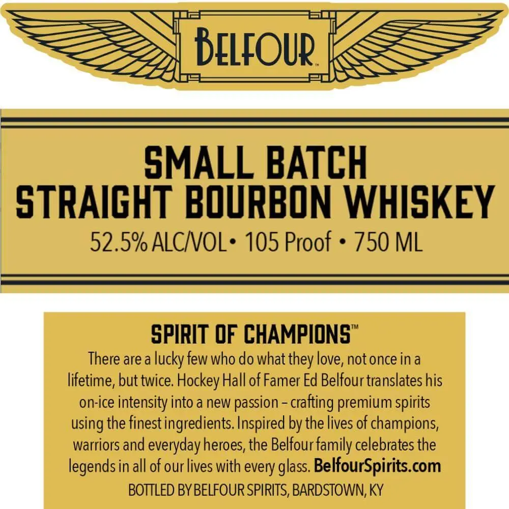 Belfour Small Batch Straight Bourbon Whiskey By Ed Belfour - Image 2