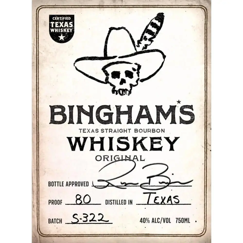 Bingham's Bourbon Original A Certified Texas Whiskey™ by Ryan Bingham - Image 2