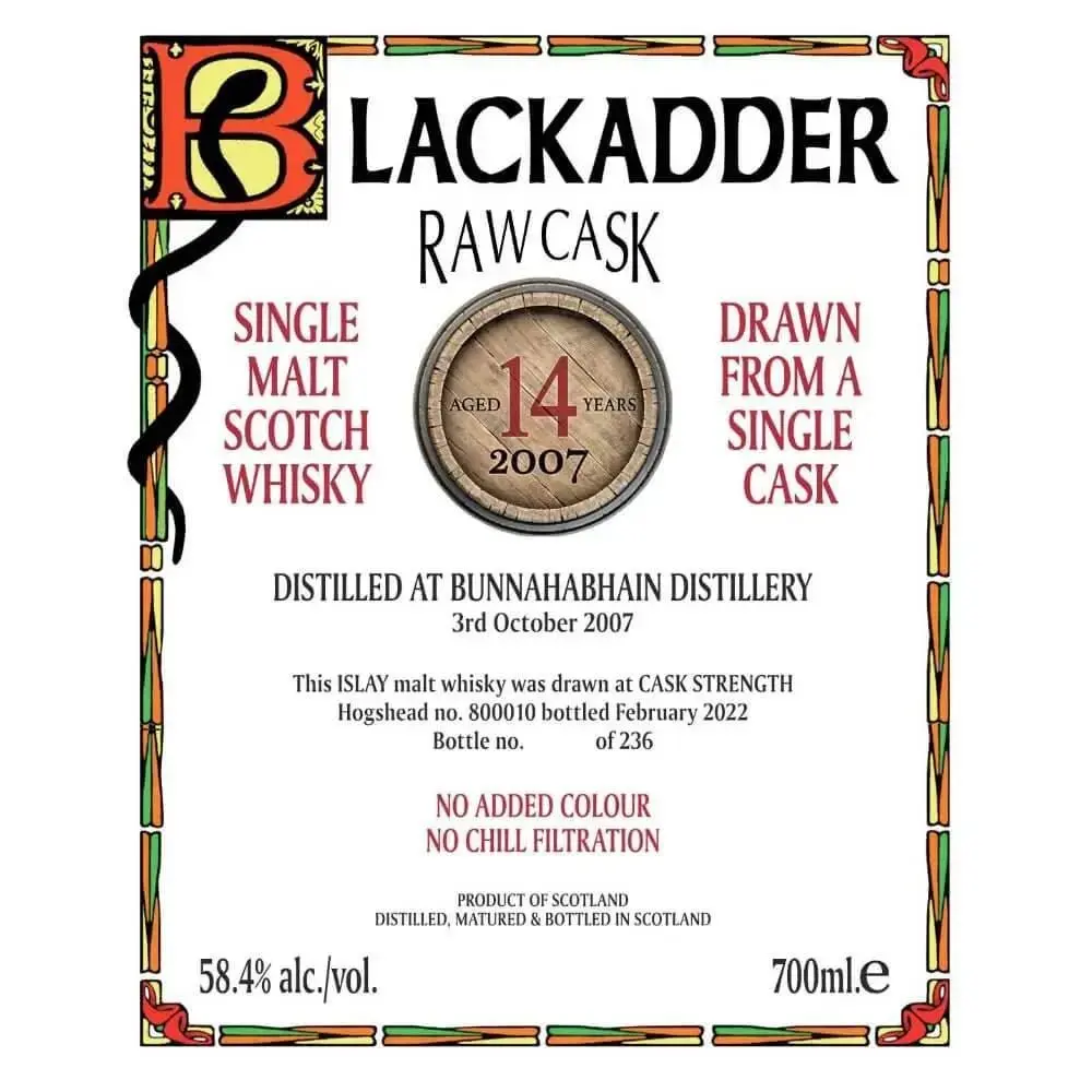 Blackadder Raw Cask 2007 Bunnahabhain 14 Year Old - Image 2