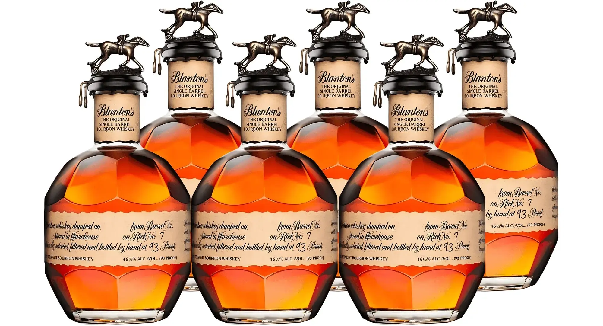 Blanton's Original Single Barrel Bourbon 750ml 6 Pack