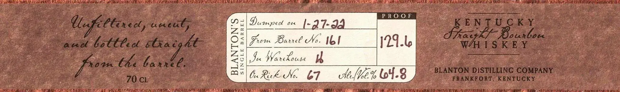 Blanton's Straight From The Barrel European Edition