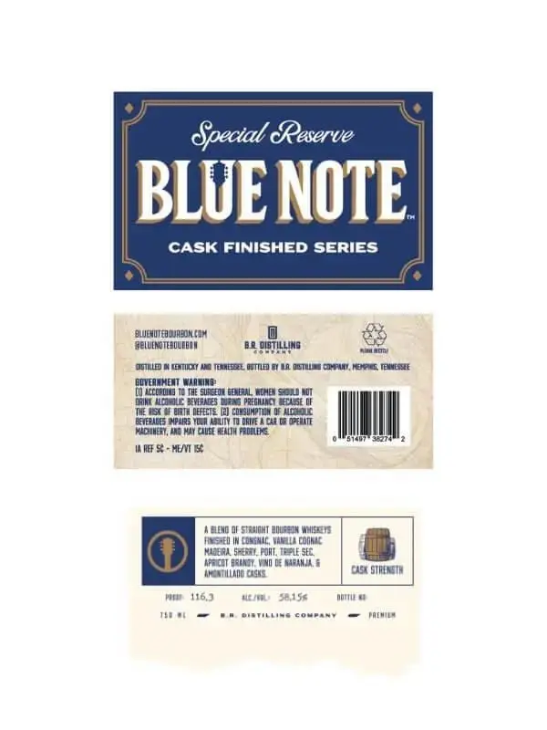 Blue Note Special Reserve Cask Finished Bourbon Cask Strength