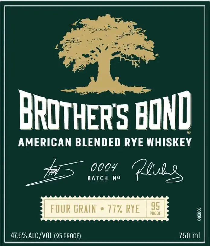 Brother’s Bond American Blended Rye Whiskey Four Grain, 95 Proof