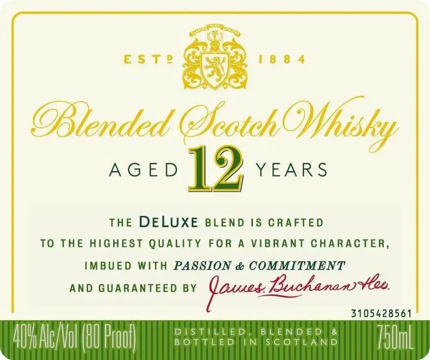 Buchanan’s Deluxe 12 Year Blended Scotch Whisky