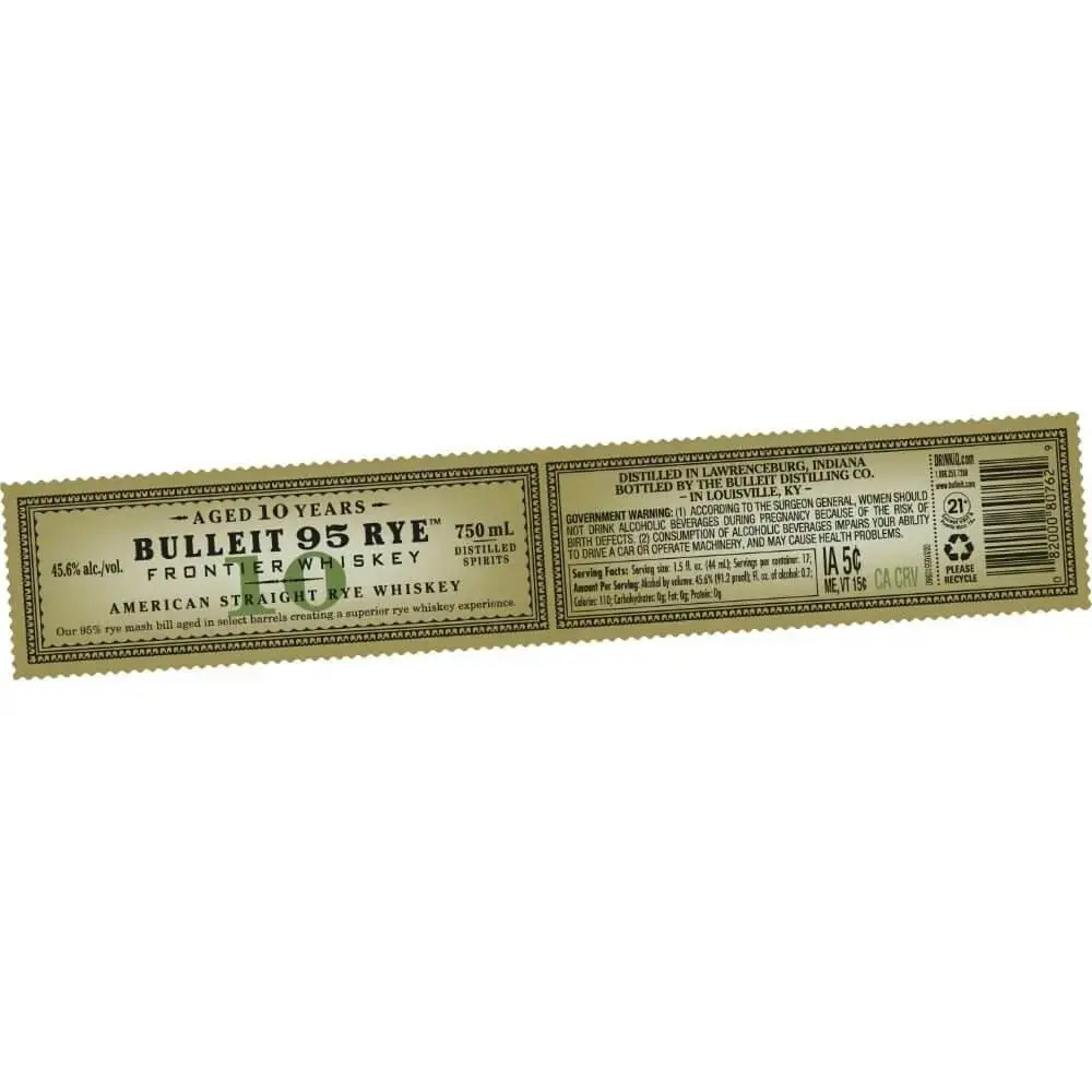 Bulleit 10 Year Old Straight Rye Whiskey