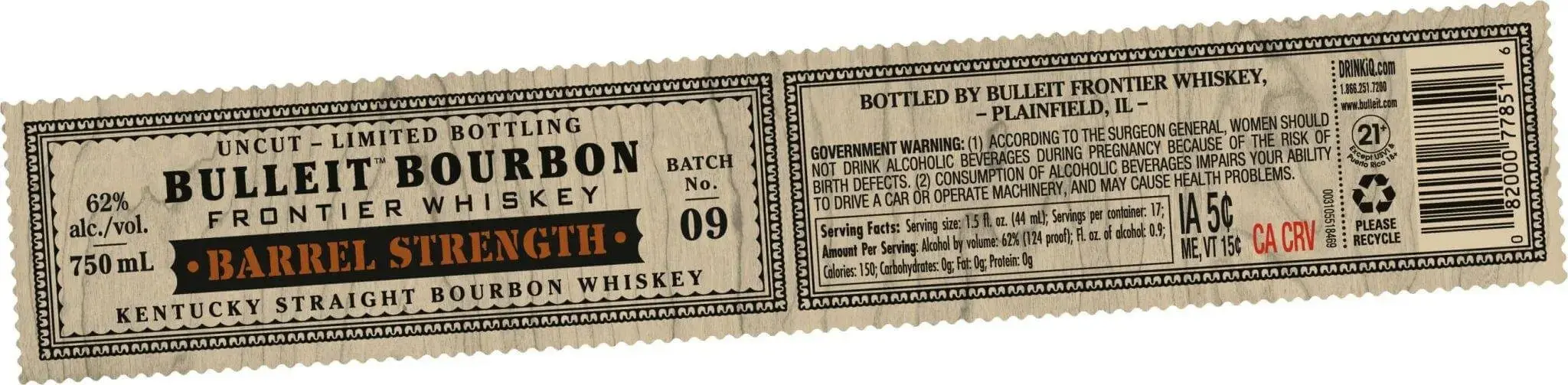 Bulleit Bourbon Barrel Strength Batch 9