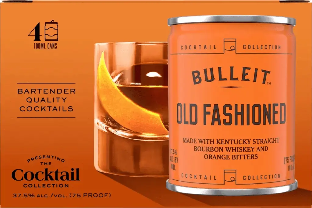 Bulleit Old Fashioned Cocktail Cans 4 x 100mL