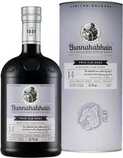 Bunnahabhain Feis Ile 2024 14 Year Old Ruby Port Cask Finish Single Malt Whisky 750ml