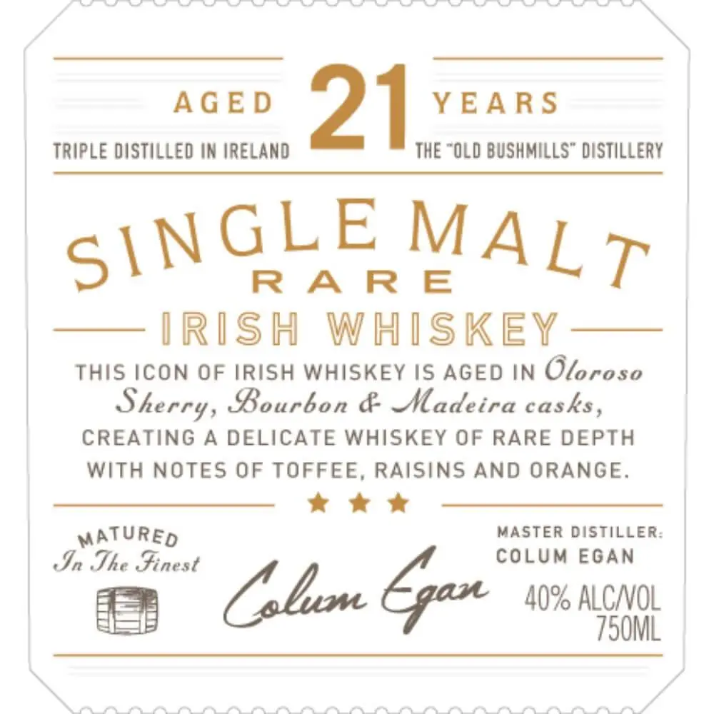 Bushmills 21 Year Old Single Malt Rare - Image 2