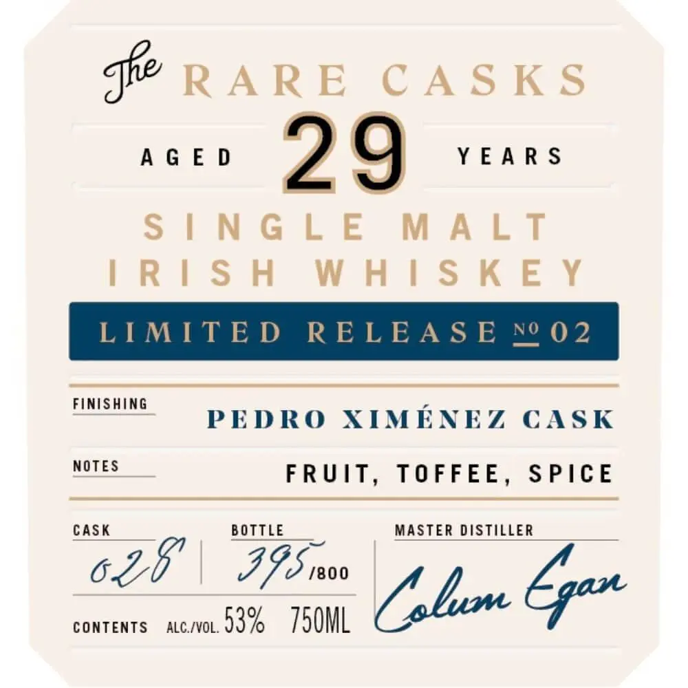 Bushmills The Rare Casks 29 Year Limited Release No. 02 - Image 2