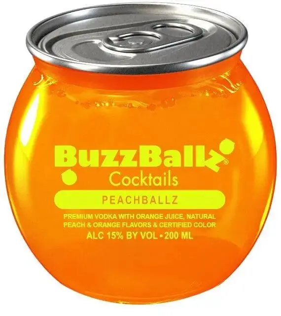BuzzBallz PeachBallz 187mL 24 Pack Case