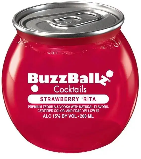 BuzzBallz Strawberry 'Rita 187mL 24 Pack Case