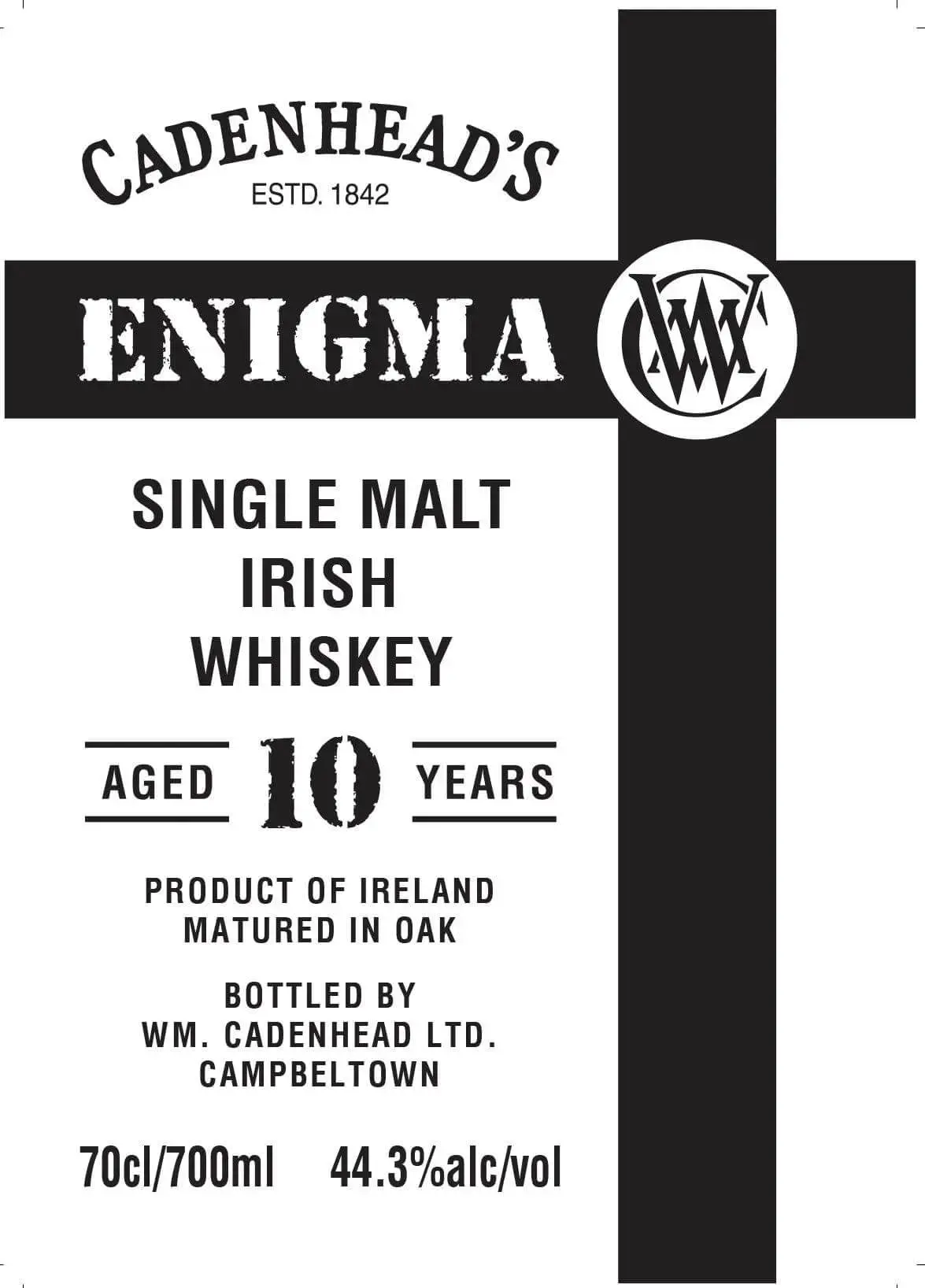 Cadenhead’s Enigma 10 Year Old Single Malt Irish Whiskey