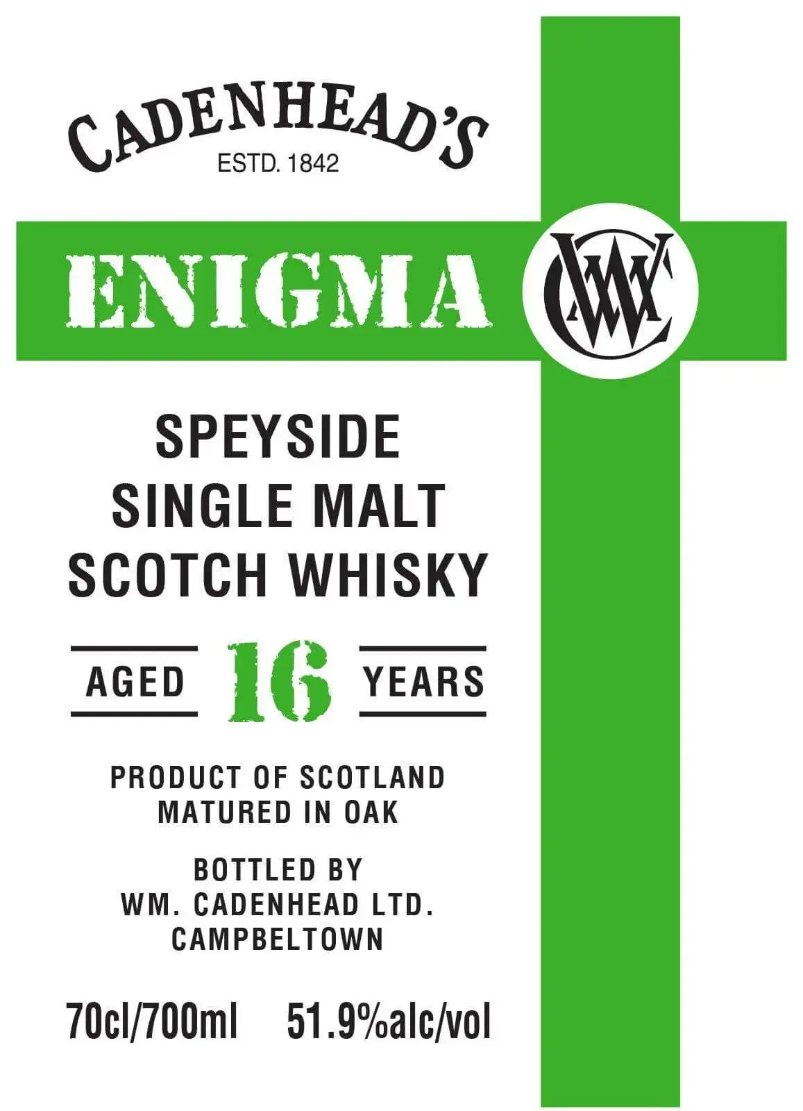 Cadenhead’s Enigma 16-Year-Old Speyside Single Malt Scotch Whisky