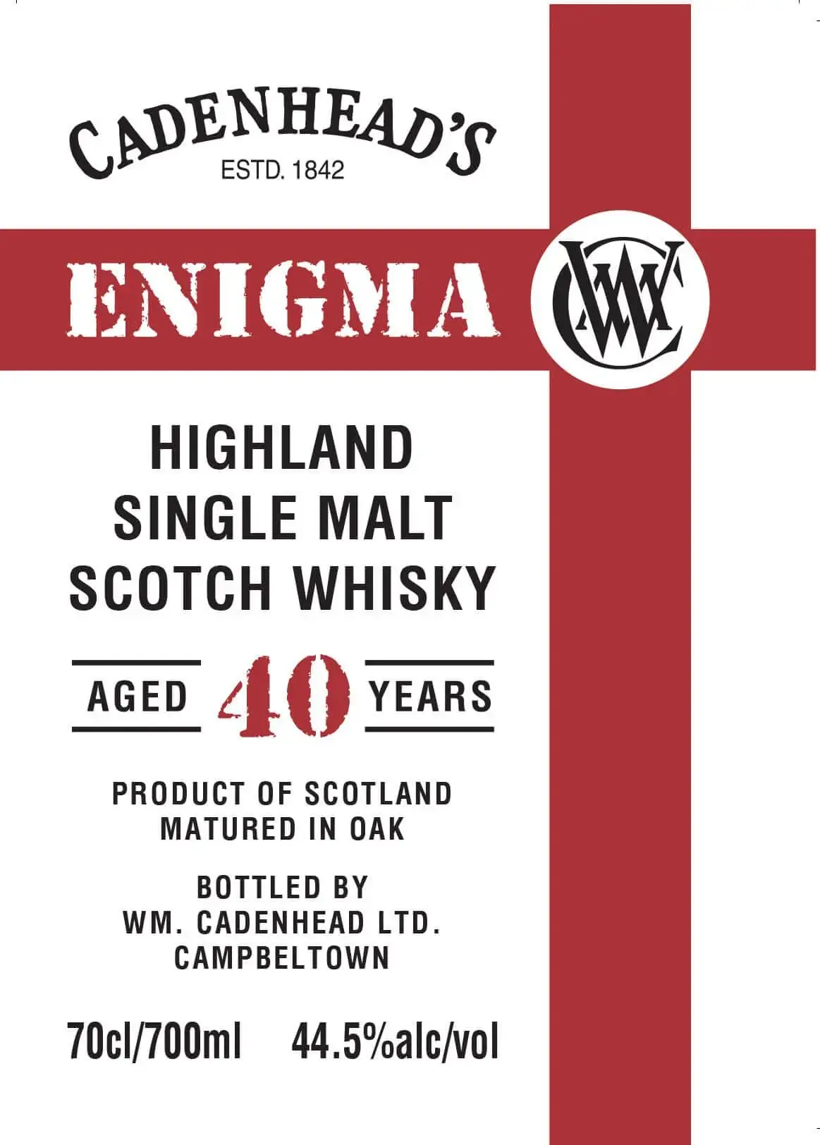 Cadenhead's Enigma 40 Year Old Highland Single Malt Scotch 700mL - Image 2