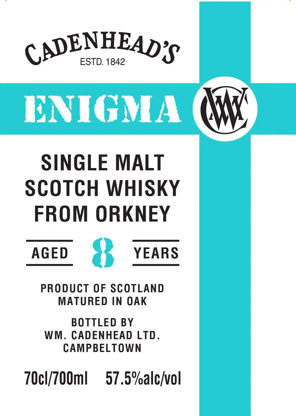 Cadenhead's Enigma 8 Year Old Orkney Single Malt Scotch Whisky 700ml