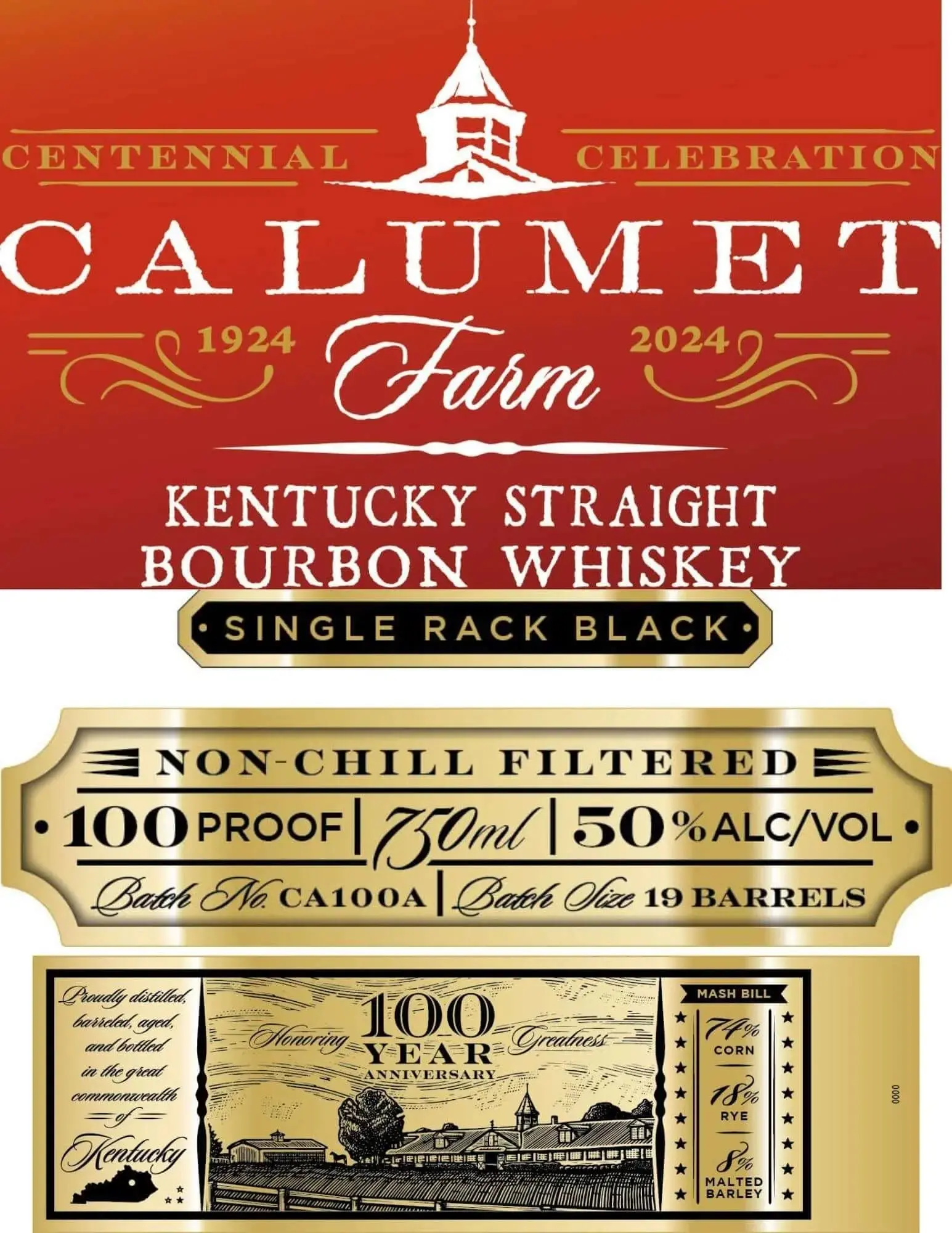 Calumet Farm Kentucky Straight Bourbon Whiskey - Centennial Celebration Edition