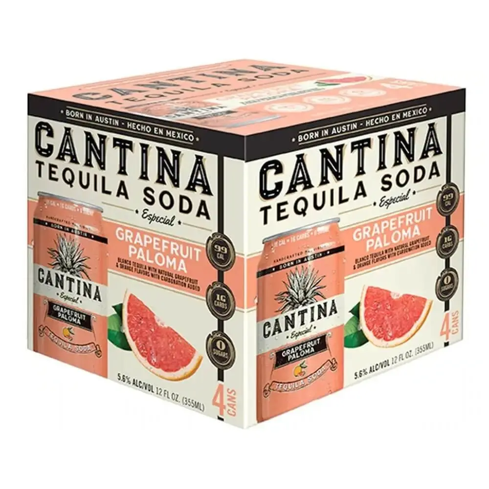 Cantina Grapefruit Paloma Tequila Soda 4pk - Image 2