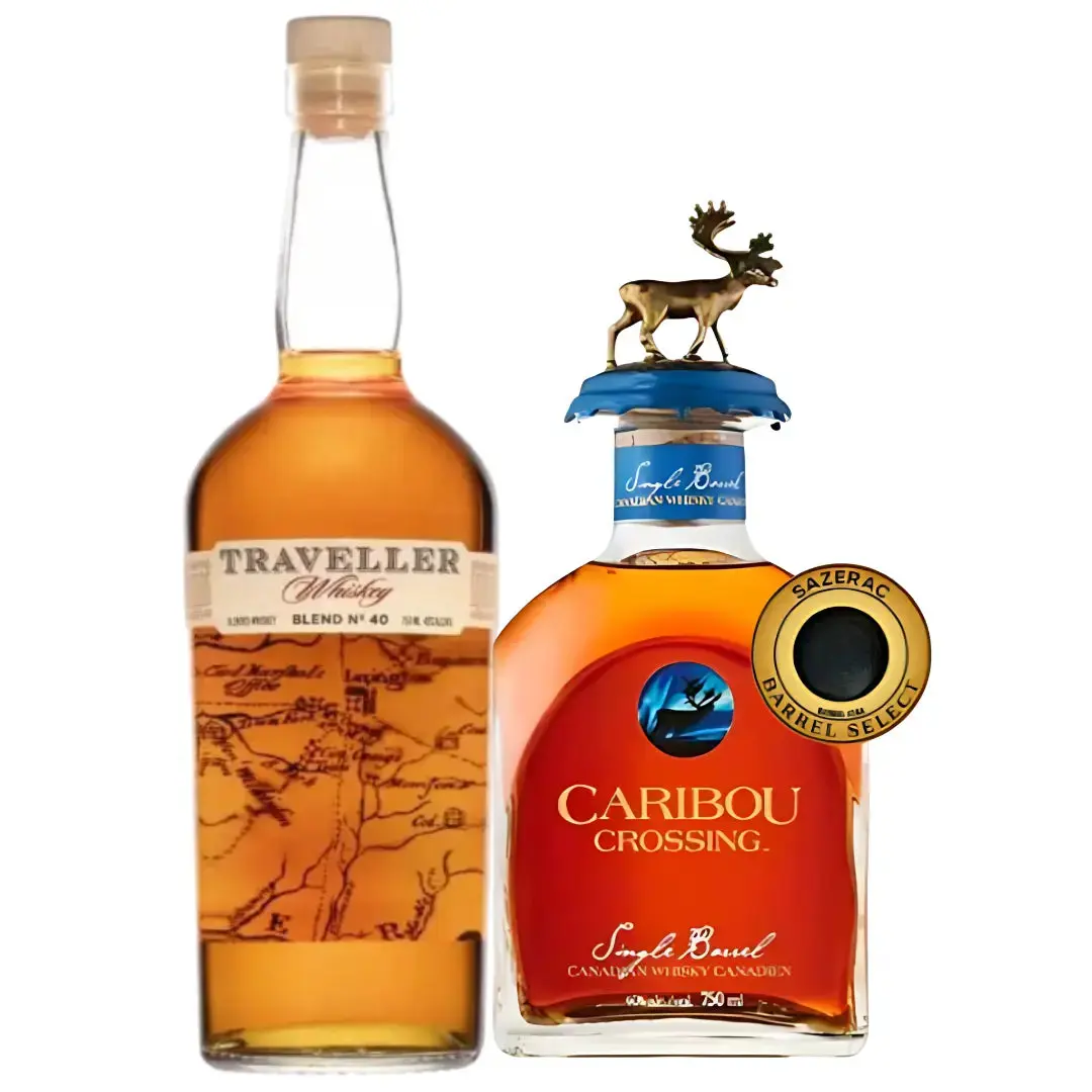 Caribou Crossing Single Barrel Private Barrel Pick + Traveller Whiskey Bundle
