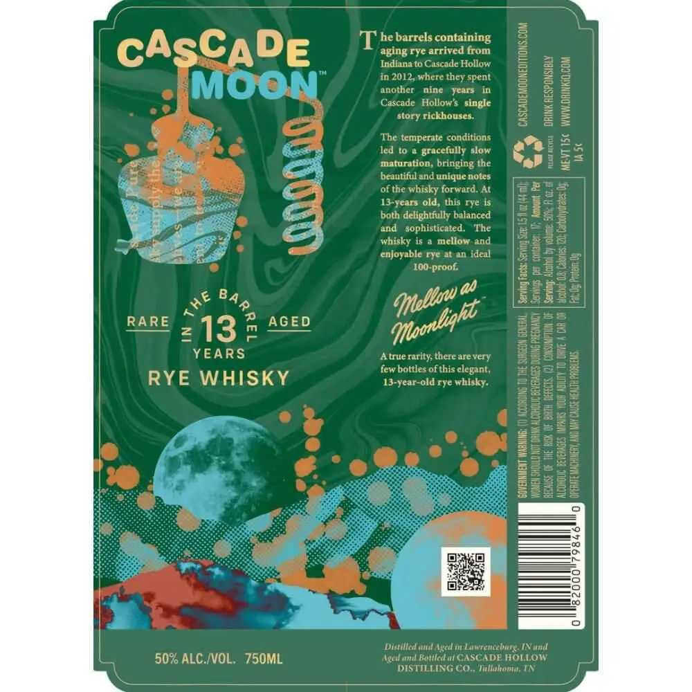 Cascade Moon 13 Year Old Rye Whisky - Image 2