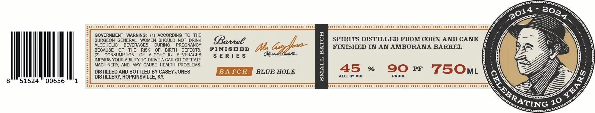 Casey Jones Amburana Finished Barrel Series Small Batch Whiskey