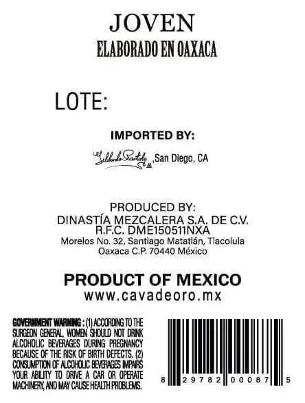Cava De Oro Mezcal Joven - Image 2
