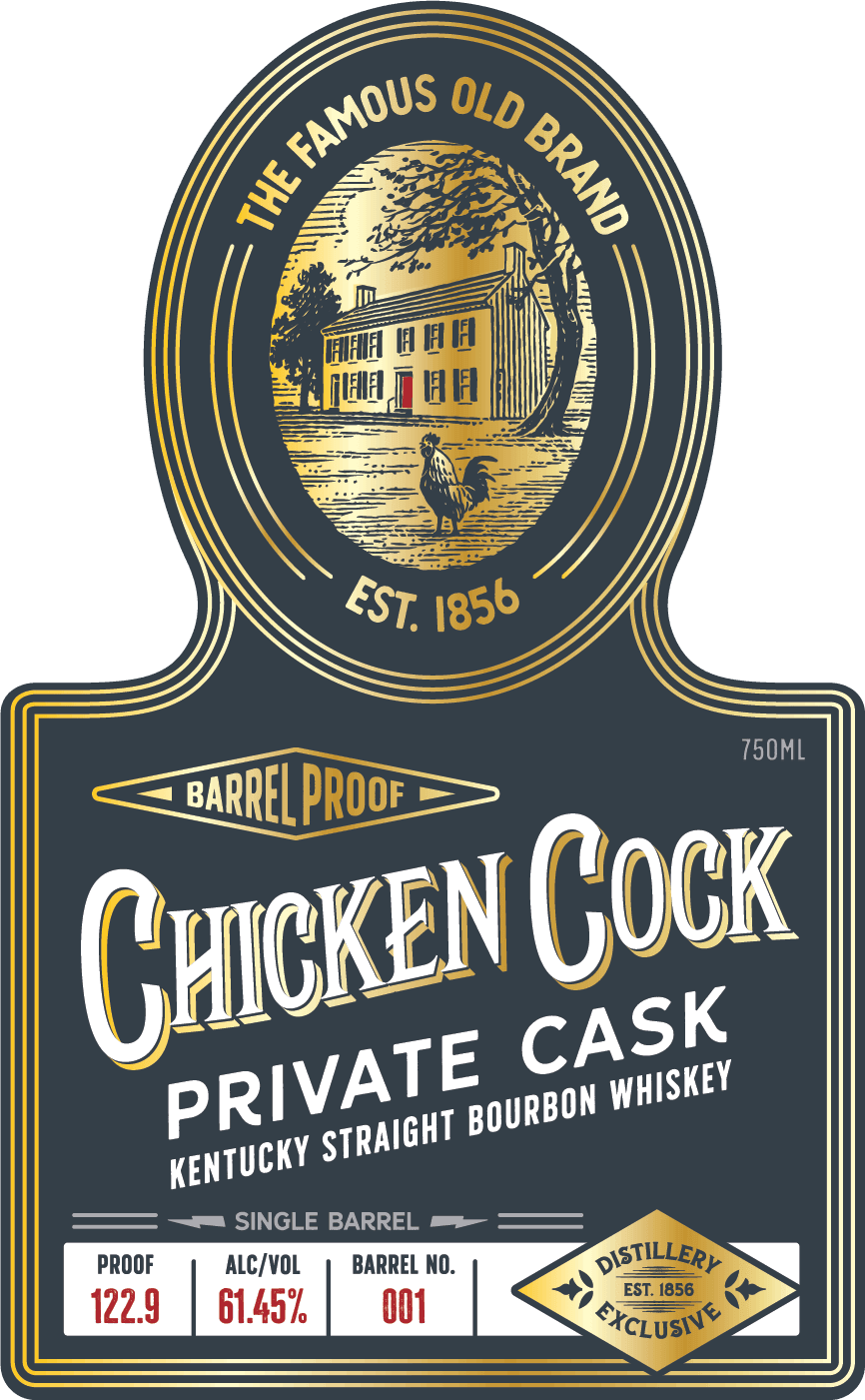 Chicken Cock Private Cask Kentucky Straight Bourbon Whiskey – Barrel Proof