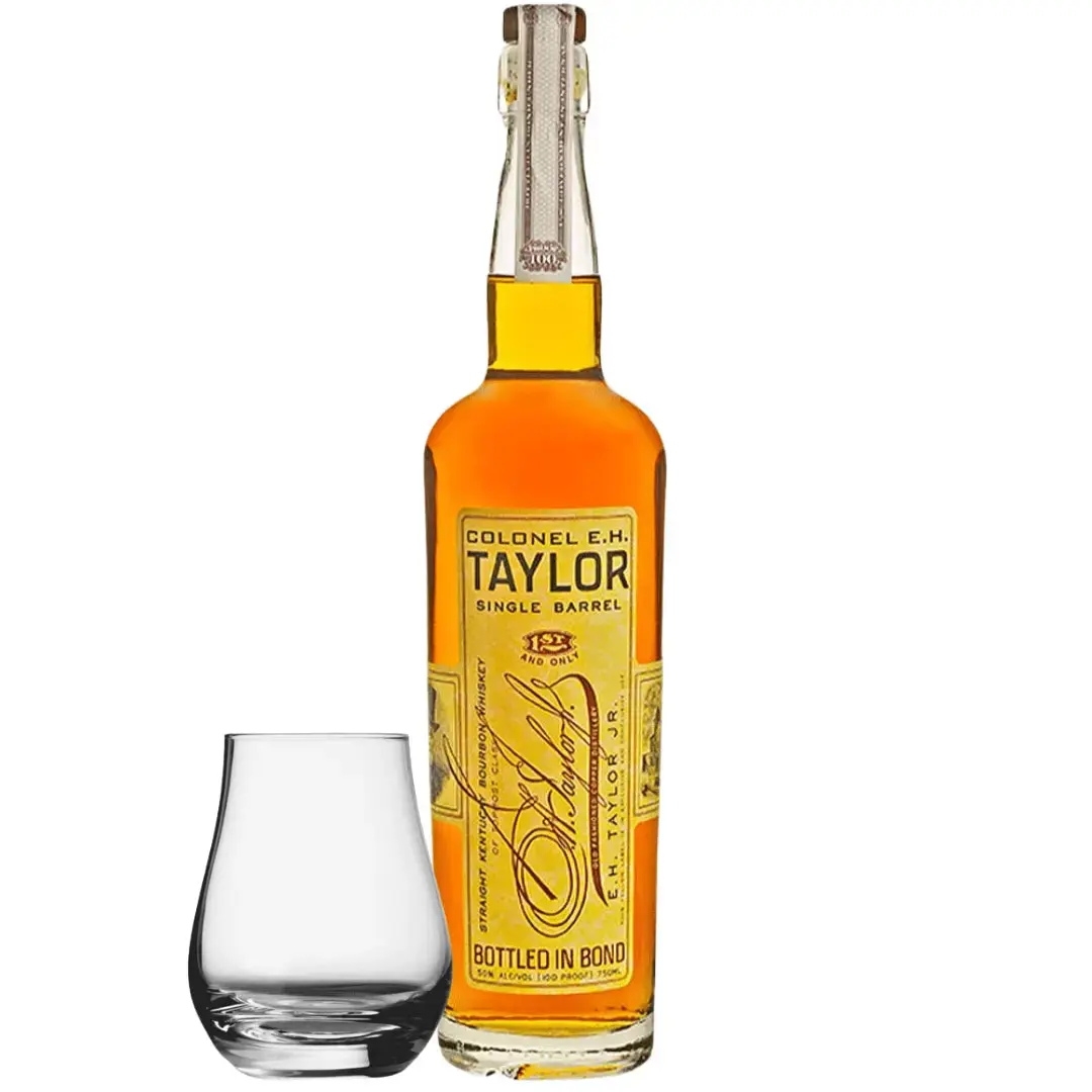 Colonel E.H. Taylor, Jr. Single Barrel Bourbon 750ml with Spey Dram Glass