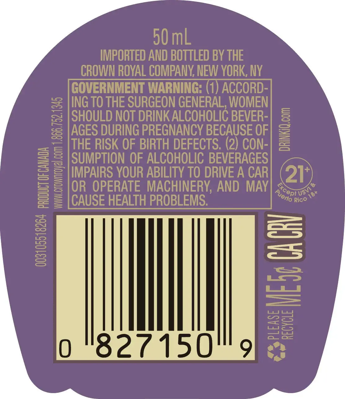 Crown Royal Blackberry Flavored Whisky 50ml 6 Pack - Image 3