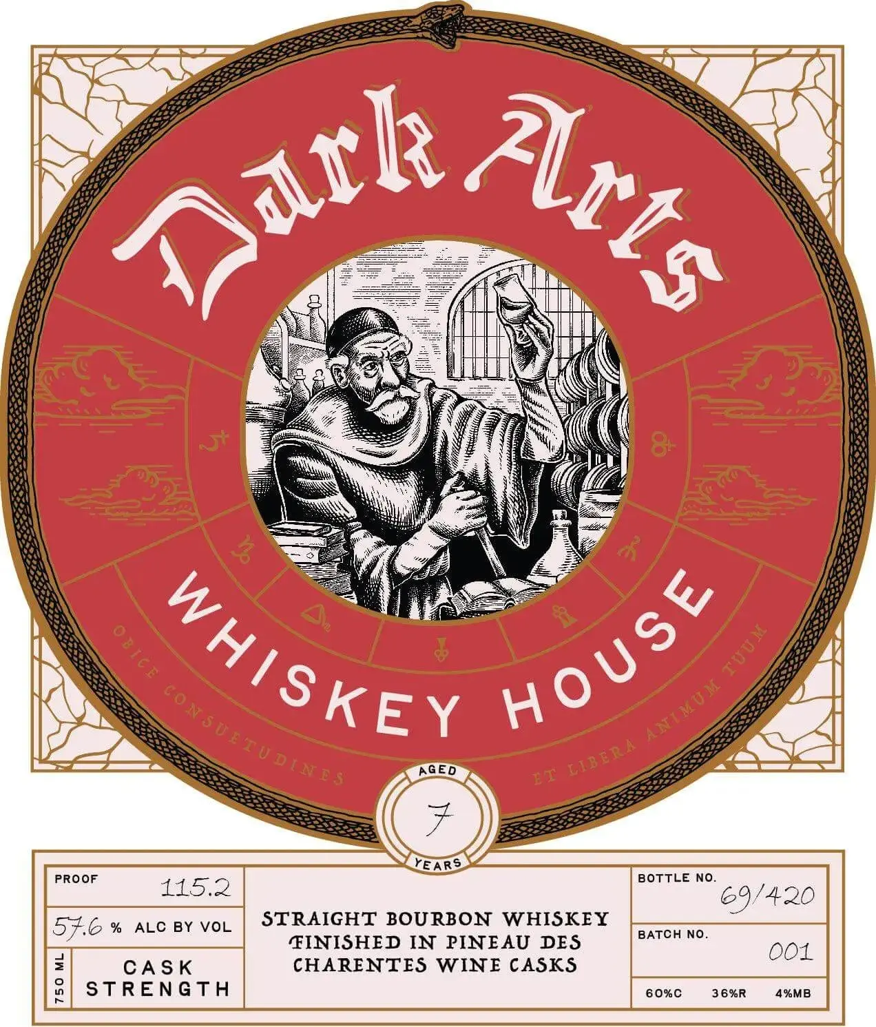 Dark Arts Whiskey House 7 Year Bourbon Pineau des Charentes Finish