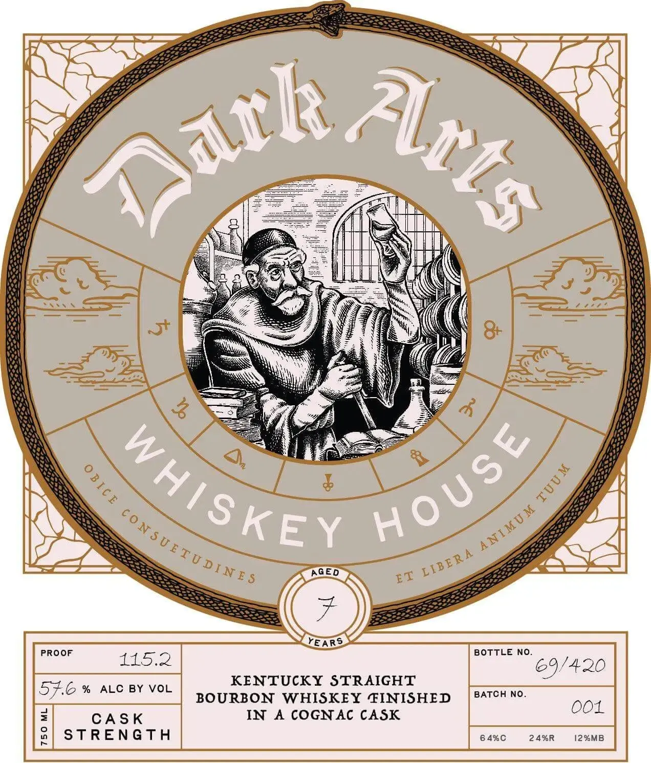 Dark Arts Whiskey House 7 Year Straight Bourbon Cognac Cask Finish