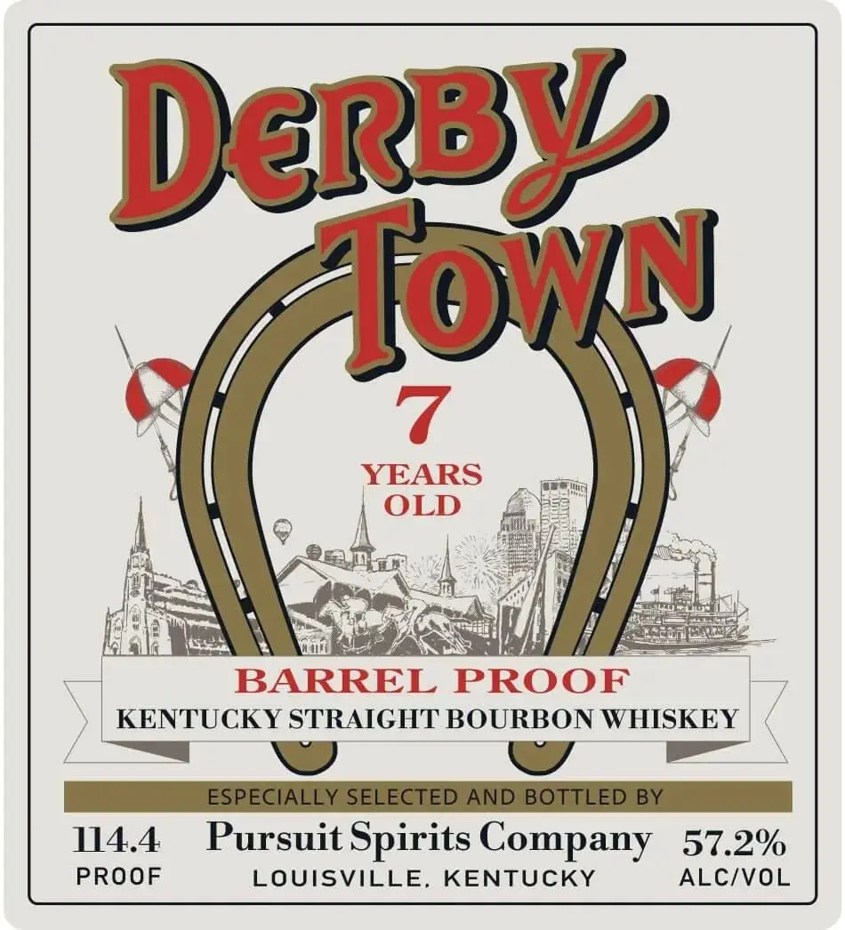 Derby Town 7-Year-Old Barrel Proof Kentucky Straight Bourbon Whiskey 375ml