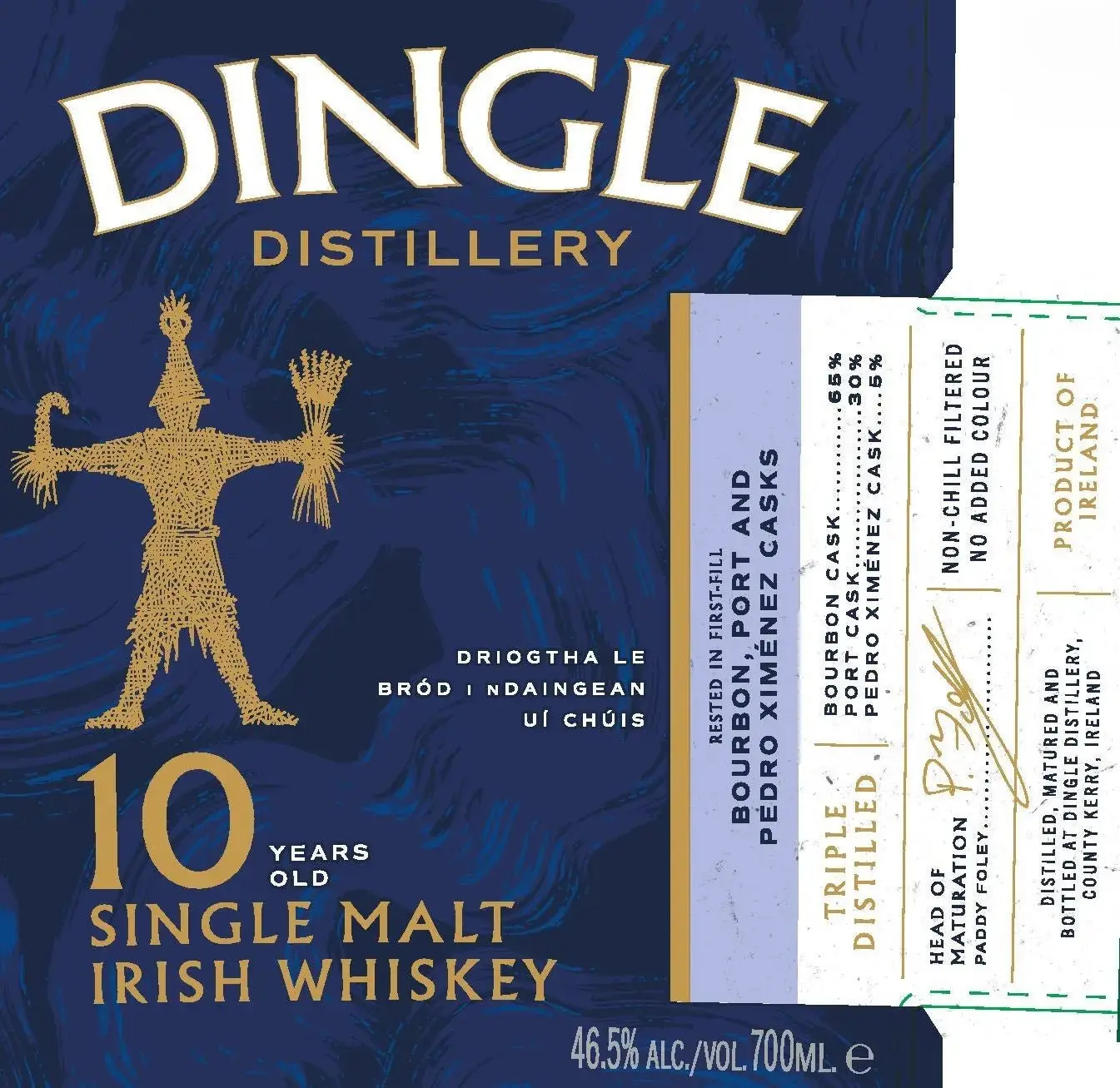 Dingle 10 Year Old Single Malt Irish Whiskey Triple Distilled 700ml