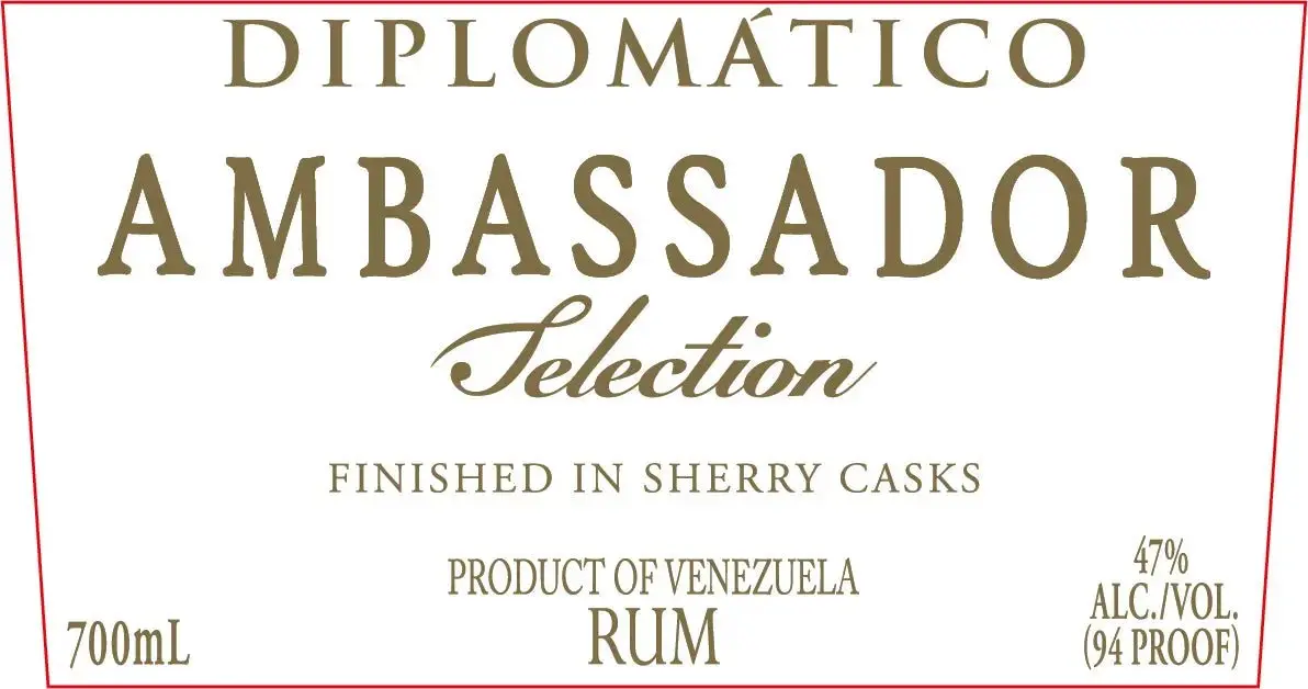 Diplomatico Ambassador Selection Rum Finished in Sherry Casks Venezuelan Rum 700mL