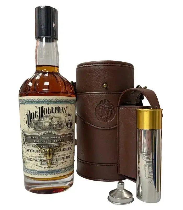 Doc Holliday 13 Year Single Barrel Bourbon Hunter’s Bag with Shotgun Shell Flask