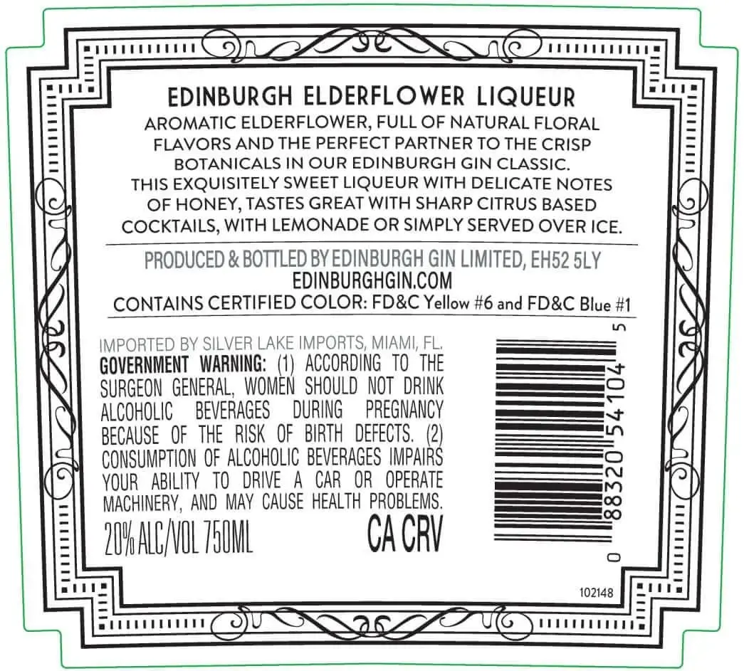 Edinburgh Gin Elderflower Liqueur 750ml - Image 2