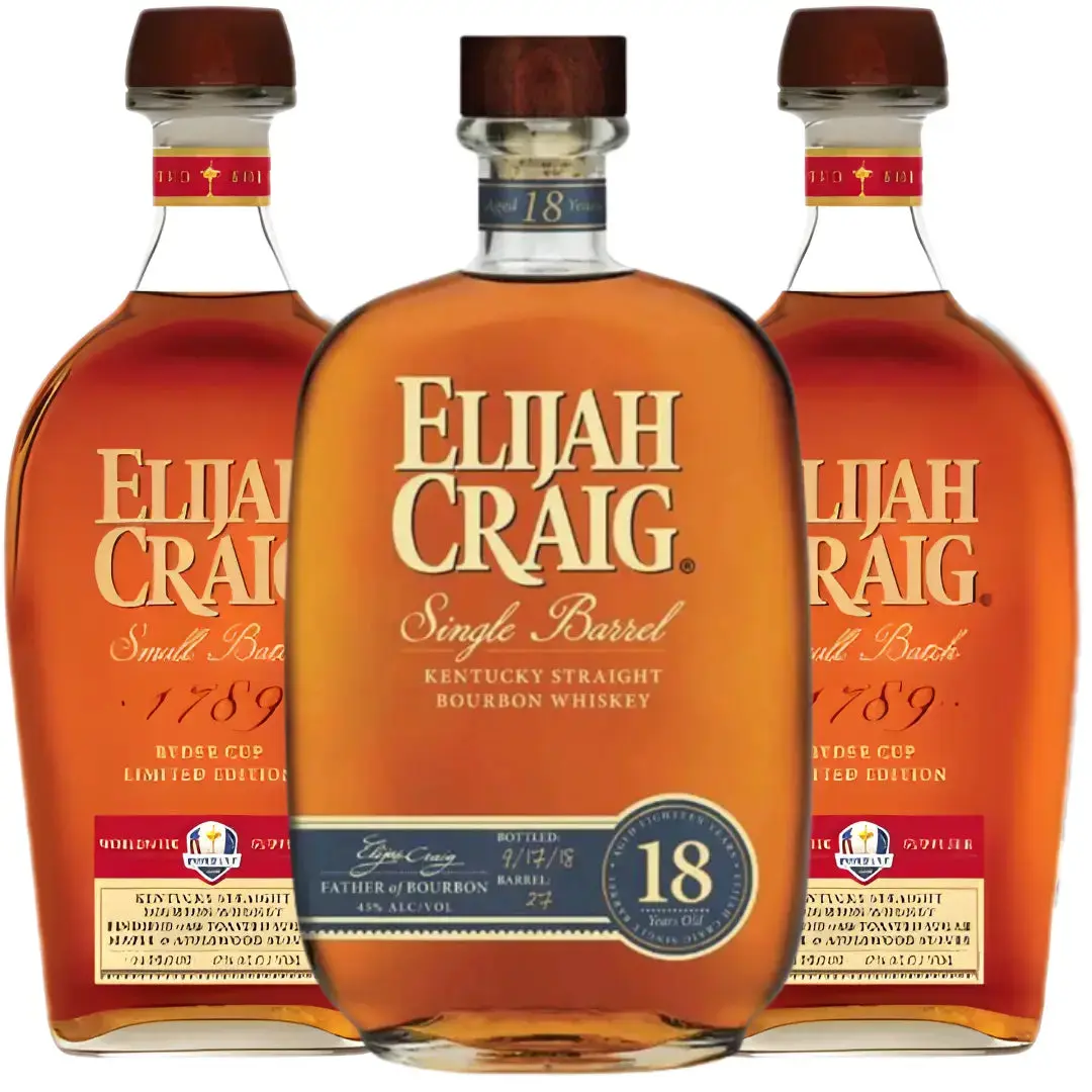 Elijah Craig 18 Year & Ryder Cup Bundle: Elijah Craig 18 Year + Elijah Craig Ryder Cup 2025 (2 Bottles)